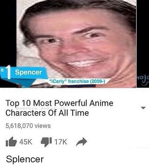 Spencer Icarly Franchise 2009 Top 10 Most Powerful Anime Characters Of All Time 5618070 Views