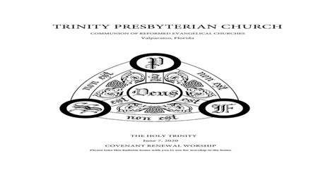 Trinity Presbyterian Church · 2020 06 04 · Trinity Presbyterian Church