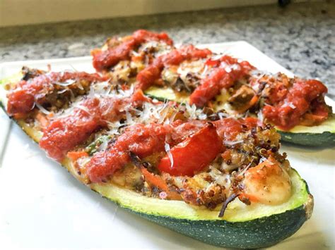 This super simple dish works well as a side or a light main. Italian Veggie Stuffed Zucchini Boats Starring Ragu ...