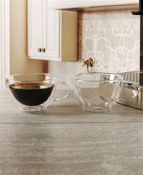 Circle Glass Thermax Double Wall Insulated Glass Coffee And Tea Cup Set Of 2 Macy S