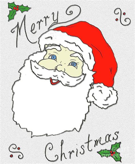 Santa Claus Drawing By Susan Turner Soulis Pixels