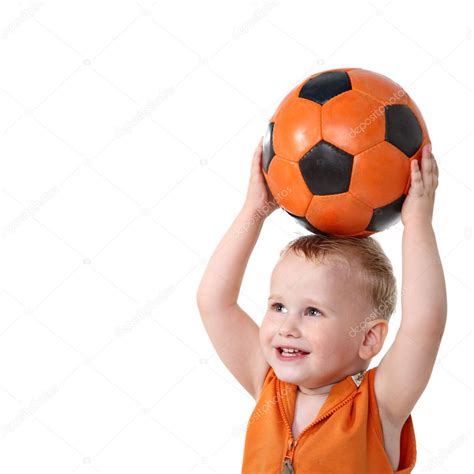 Little Boy Holding Soccer Ball — Stock Photo © Ella 3578873