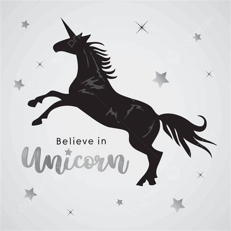 Cartoon Vector Of Cute Unicorn Horses In A Dreamy Fantasy Concept