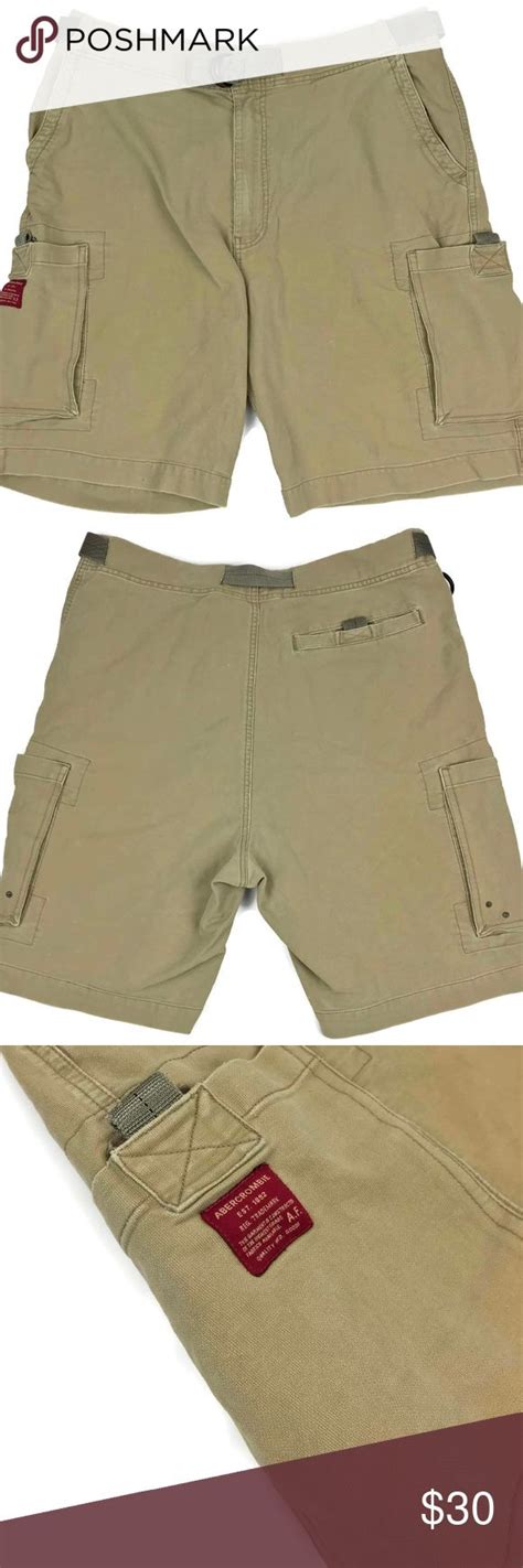 abercrombie and fitch cargo shorts size 36 belt tan abercrombie and fitch shorts cargo shorts