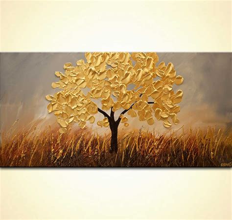 Painting For Sale Olive Tree Painting Gold Abstract Art 9505