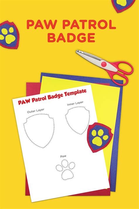Paw Patrol Badge Template