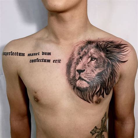 Realistic Lion Lion Chest Tattoo Lion Head Tattoos Lion Tattoo