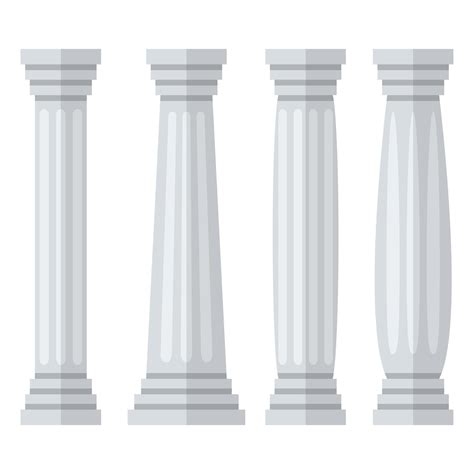 Antique Columns Isolated 1268025 Vector Art At Vecteezy