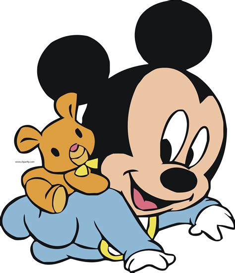Baby Clipart Mickey - Mickey Mouse Bebe Png Transparent Png - Full Size