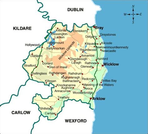 Wicklow Ireland Wicklow County Wicklow Ireland Map