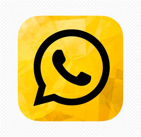 Hd Beautiful Yellow And Black Whatsapp Wa Square Logo Icon Png Citypng