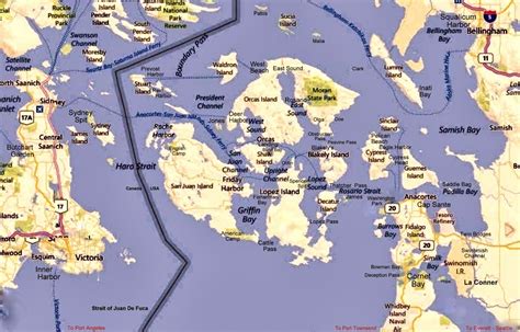 San Juan Islands Cruise Guide Map Of San Juan Area