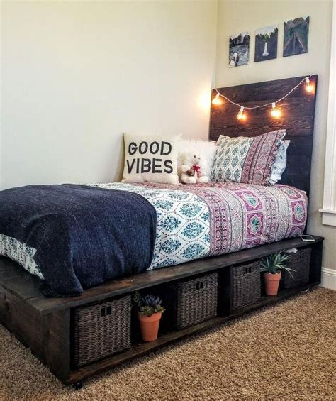 See more ideas about diy storage twin bed, diy bed, diy storage. #Teengirlbedroomideas | Girl bedroom designs, Bed frame ...