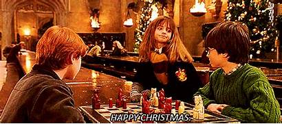 Potter Harry Christmas Happy Hermione Hogwarts Hall