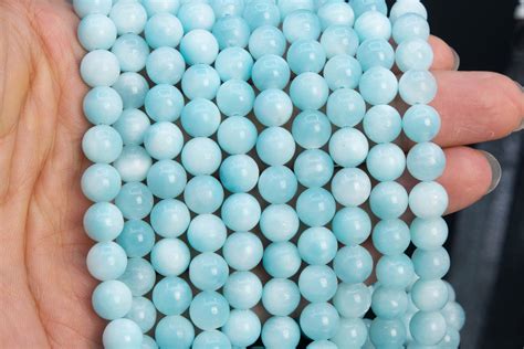 Rare Aqua Blue Hemimorphite Beads Mongolia Genuine Natural Etsy