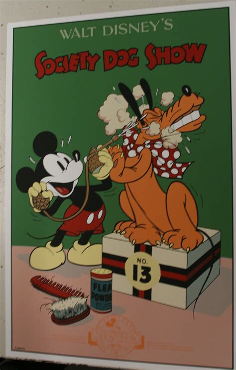Disney Mickey Mouse Society Dog Show Silkscreen On Paper Size236