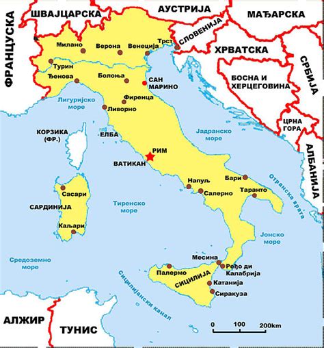 Karta Italije Gradovi Detaljna Karta Bergama Znamenitosti I