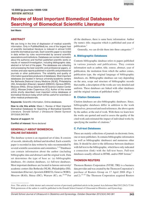 Here is a really good example of a scholary research critique written by a student in edrs 6301. (PDF) Review of Most Important Biomedical Databases for Searching of Biomedical Scientific ...