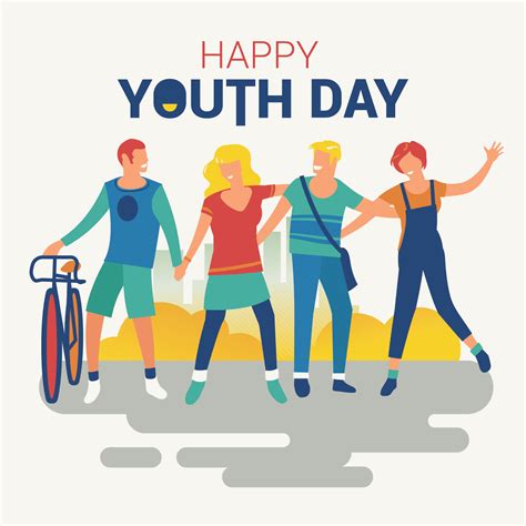 Happy Youth Day Celebration With Young Boy And Girl 273239 Vector Art