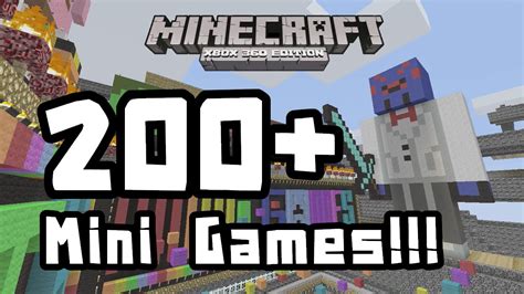 Minecraft Xbox 360 200 Mini Games In One World Youtube