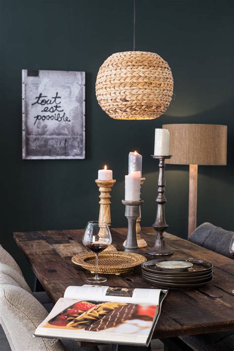 Pendant light with wicker lampshade, rustic style.beautiful decor for interior. Braided Wicker Pendant Shade By The Forest & Co ...