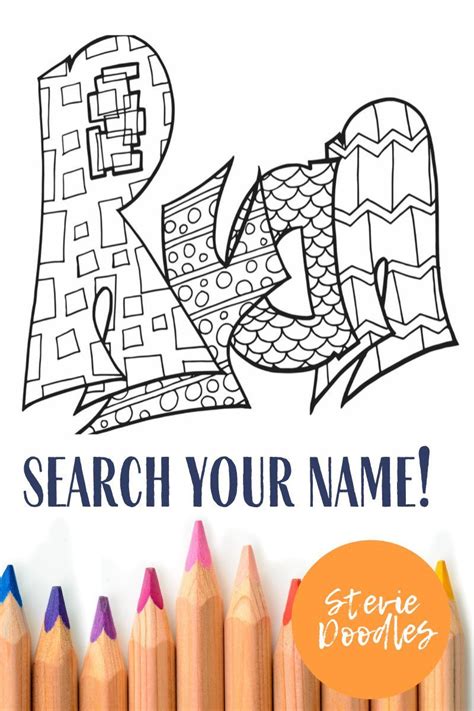 Ryan Free Custom Name Coloring Page — Stevie Doodles Name Coloring