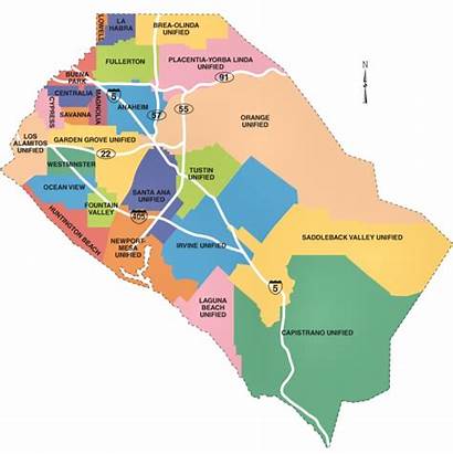 Orange Map County Maps California Districts Schools
