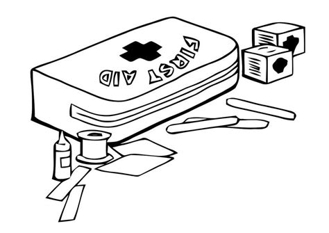 Download Coloring Page first aid kit - free printable coloring pages - Img 22791