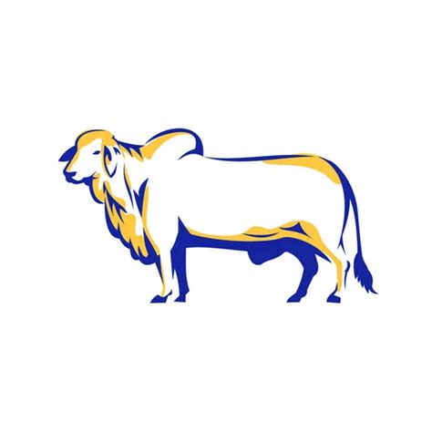 Brahman Cattle Logo Vectors Illustration Of Silhouette Of Brahman