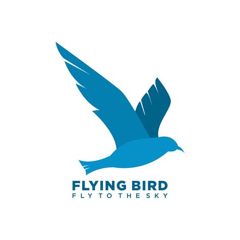 Logotipo De Pájaro Volador Logotipo Con El Concepto De Pájaro Azul