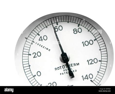 Indoor Thermometer Indicating Very Cold Temperatures Stock Photo Alamy
