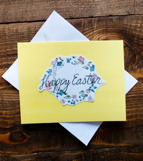 Original Hand Painted Happy Easter Card Handmade Greeting Cards Happy