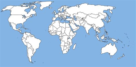 States, counties, cities, canadian provinces, caribbean islands and more. Large contour political map of the World | World ...
