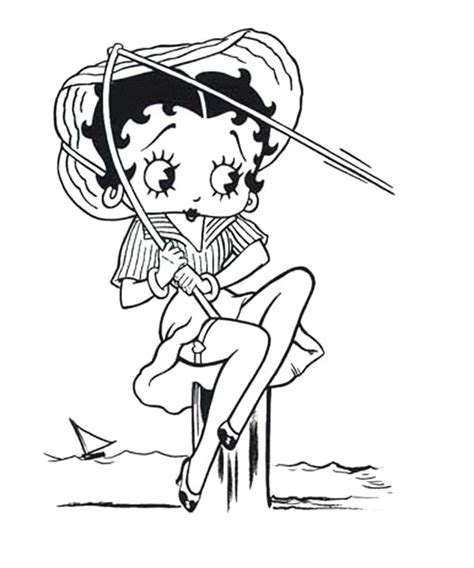 Sexy Betty Boop Coloring Pages