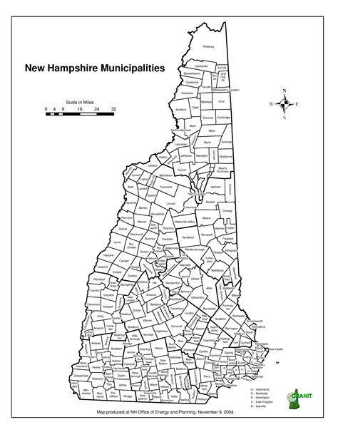 Map Of Nh Towns From The Most Frequently Searched Sources