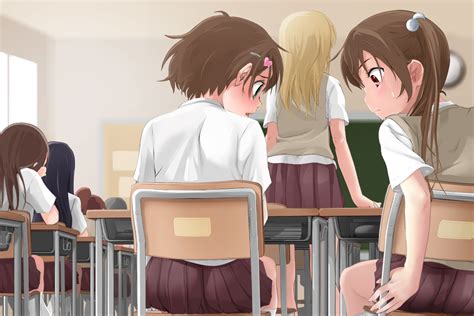 Аниме картинка оригинальное изображение yuki r длинные волосы румянец