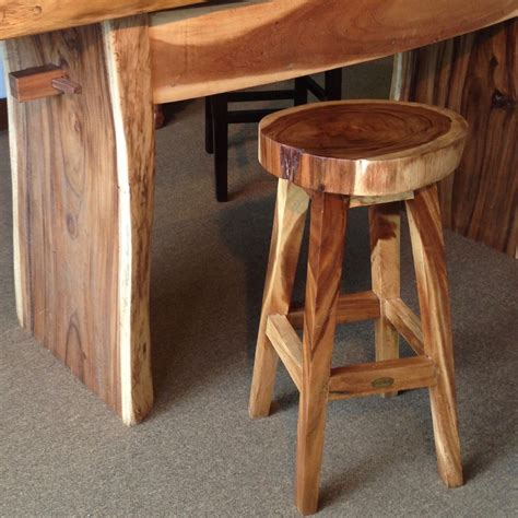 Addington Solid Wood Bar And Counter Stool Rustic Log Furniture Stool