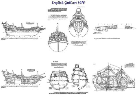 Galleon English 1610 Ship Model Plans Best Ship Models