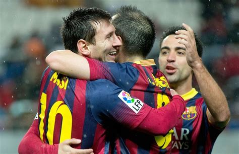 Messi Xavi Iniesta Compilation Of Trios Barcelona Days Shows Just