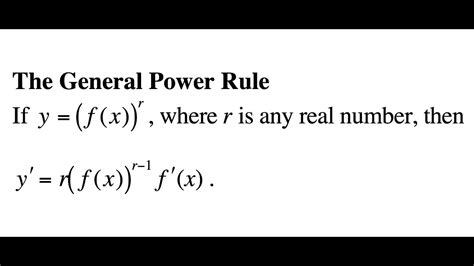 040 Introduction To The Chain Rule The General Power Rule Youtube