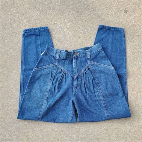Pleated Jeans Etsy