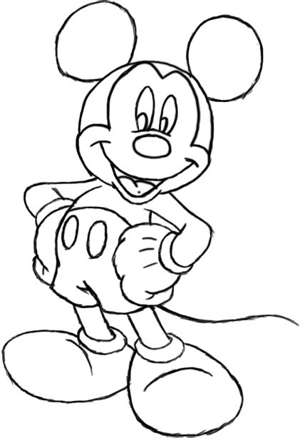 How To Draw Mickey Mouse Draw Central