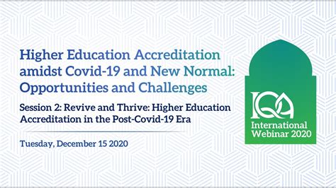 Higher Education Accreditation Amidst Covid 19 And New Normal