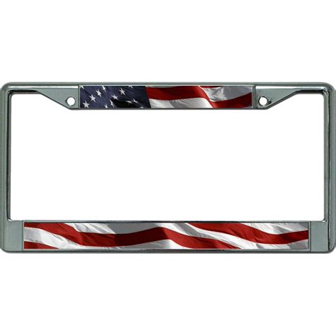 Us Flag Photo License Plate Frame