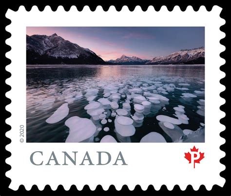 How much is a 20 pack of stamps? Abraham Lake - Alberta - Canada Postage Stamp | From Far ...