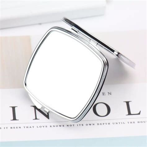 Portable Folding Mirror Mini Compact Stainless Steel Metal Makeup
