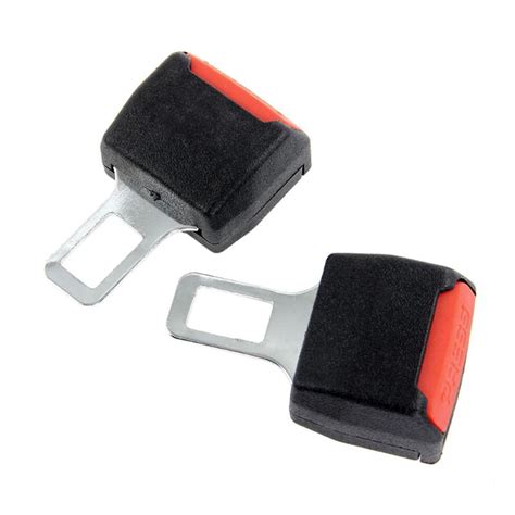 universal car safety seat belt seatbelt clip extender extention buckle black 2pcs pack