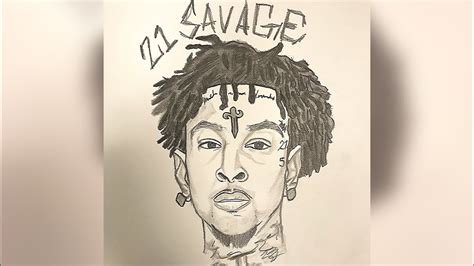 How To Draw 21 Savage 🗡 Youtube