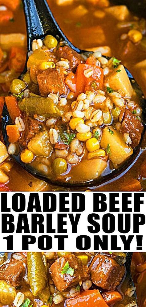 This is a wholesome hearty fall and winter meal that you can. - BEEF BARLEY SOUP RECIPE- Quick, easy, healthy, classic ...