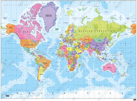 Digital World Map Political 775 The World Of